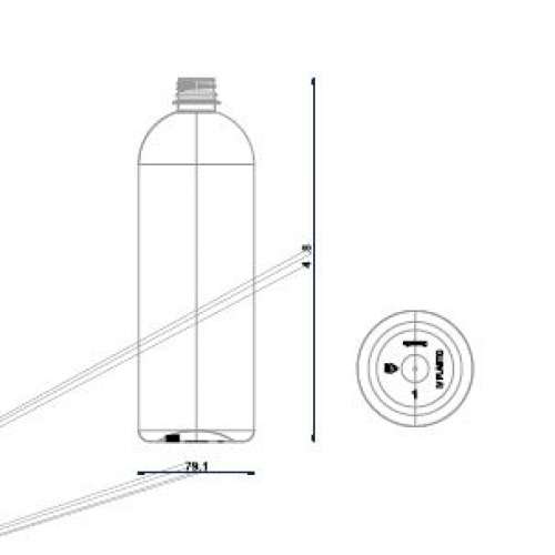 <h4>Bottle Cosmetic 1000ml<br><small>Neck size: 28mm / Screw type: 1881</small></h4> preview image 0