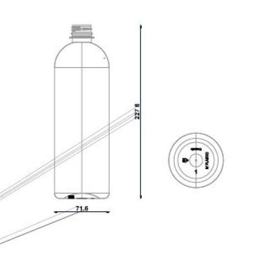 <h4>Bottle Cosmetic 750ml<br><small>Neck size: 28mm / Screw type: 1881</small></h4> preview image 0