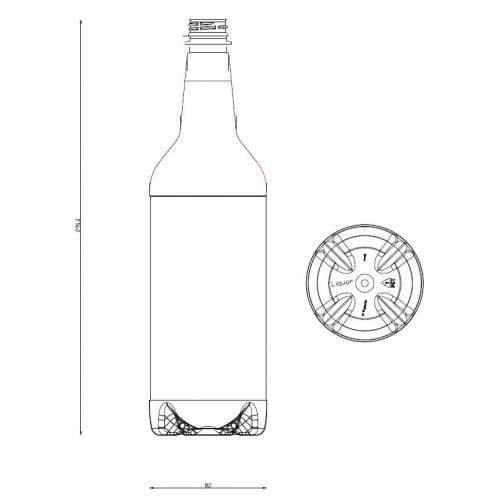 <h4>Bottle Liquor 1000ml<br><small>Neck size: 28mm / Screw type: 1881</small></h4> preview image 0