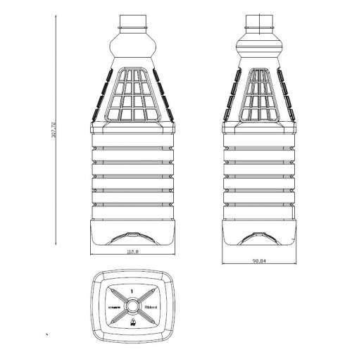 <h4>Bottle Ribbed 2000ml<br><small>Neck size: 38mm / Screw type: 1881</small></h4> preview image 0