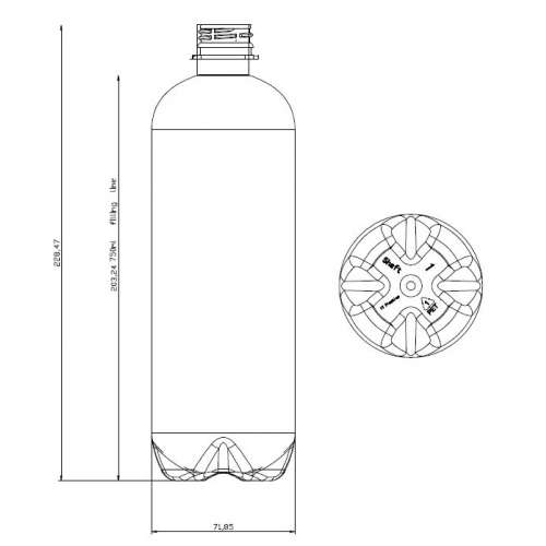 <h4>Bottle Shaft 750ml<br><small>Neck size: 28mm / Screw type: 1881</small></h4> preview image 0