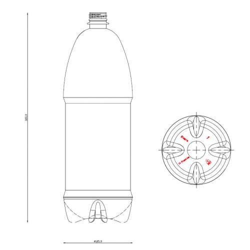 <h4>Bottle Simple 2000ml<br><small>Neck size: 28mm / Screw type: 1881</small></h4> preview image 0