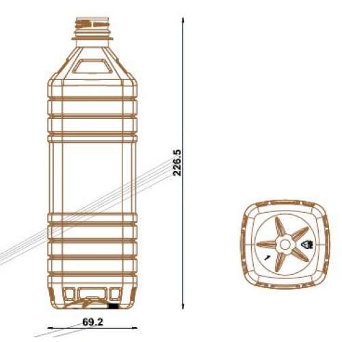 <h4>Bottle Square 750ml<br><small>Neck size: 28mm / Screw type: 1881</small></h4> preview image 0