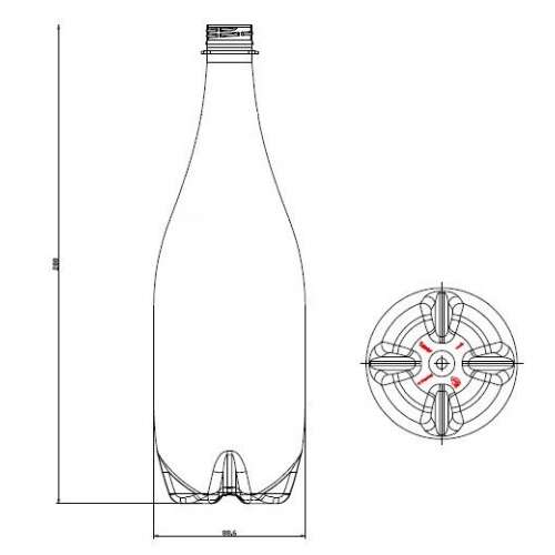 <h4>Bottle Tower 1000ml<br><small>Neck size: 28mm / Screw type: 1881</small></h4> preview image 0