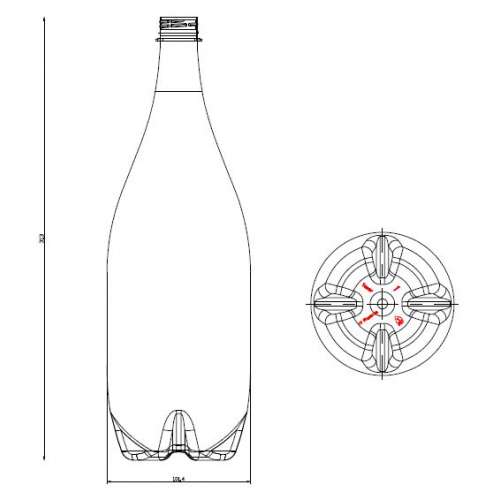 <h4>Bottle Tower 1500ml<br><small>Neck size: 28mm / Screw type: 1881</small></h4> preview image 0