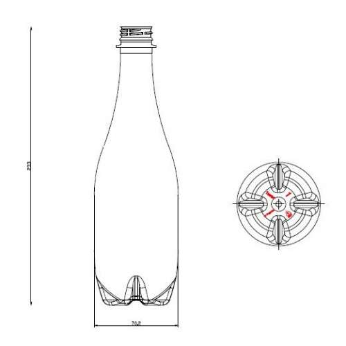 <h4>Bottle Tower 500ml<br><small>Neck size: 28mm / Screw type: 1881</small></h4> preview image 0